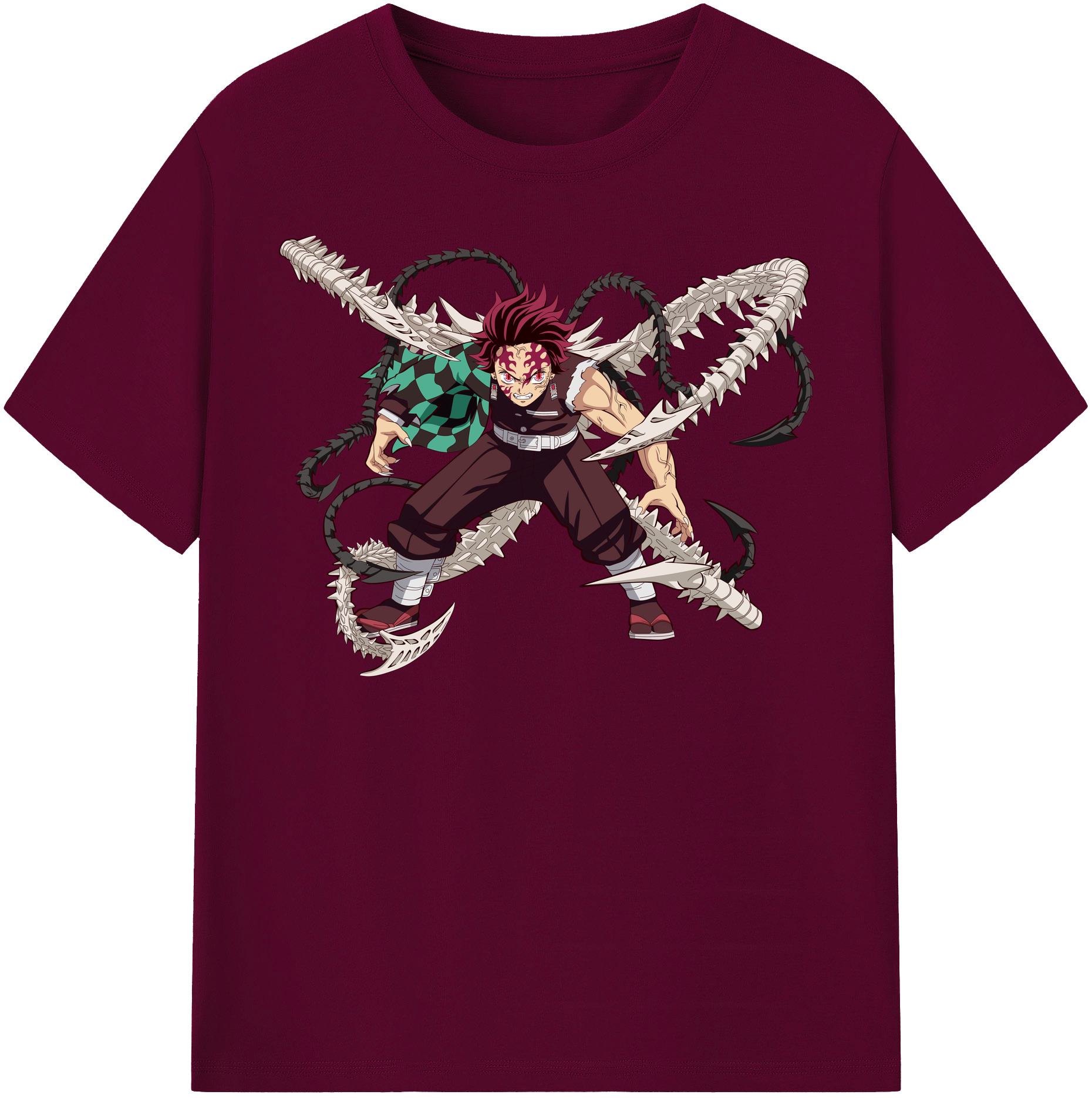 （画像用） 鬼滅の刃 竈門 炭治郎／かまど たんじろう Kamado Tanjirou レディースカジュアルプリントTシャツ（綿100％）